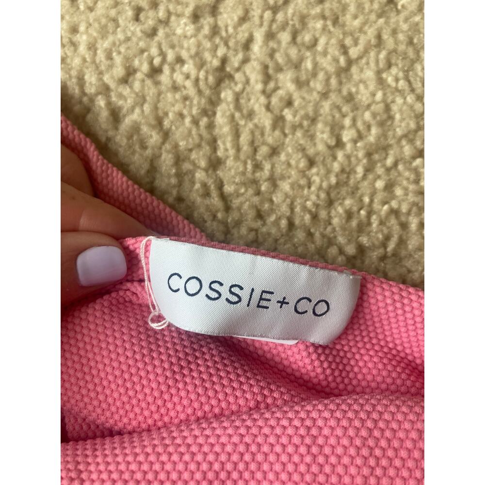 Cossie + Co UPF50 Poppy Waffle Honeycomb Scoop Blush Pink Flamingo Swimsuit 4 - Picture 4 of 8